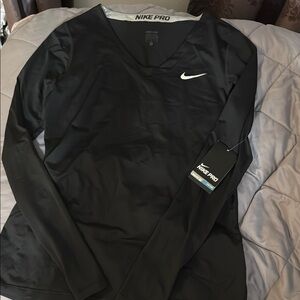Nike Pro Black and White Athletic Shirt